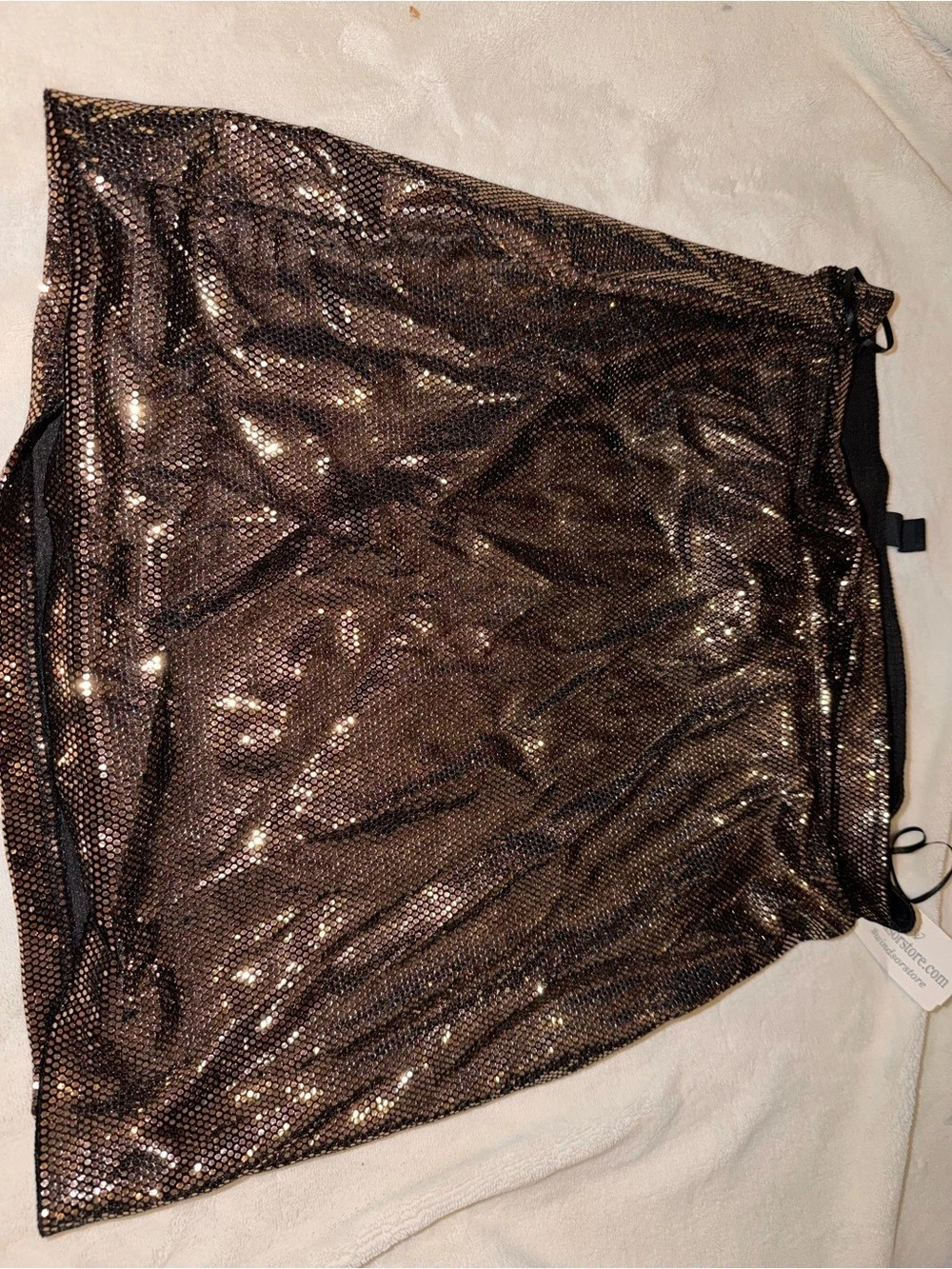 Windsor Metallic Mini Skirt in Brown